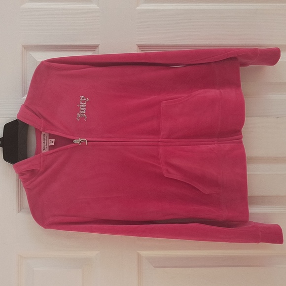 Juicy Couture Tops - Juicy Couture Fuchsia Velour Hoodie Size M